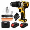 Extralink Tools | wiertarko-wkrętarka akumuliatorinė | geltona + 2 akumulatory