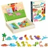 EXTRALINK TOYS KSIĄŻKA UKŁADANKA MAGNETYCZNA Dėlionė 64 EL. DINOZAURY