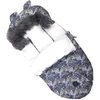 Infant Sleeping Bag for Stroller, Car Seat, and Sled Extralink with Ears, Faux Fur Insulated 100cm Camo