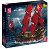 Konstrukciniai blokeliai Mould King 13109s - Piratų laivas "karalienės Anos Kerštas"