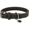 TRIXIE Rustic rieb. odos antkaklis, M-L 42-48cm/25mm, tams. rudas