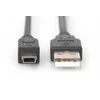 Assmann Electronic DIGITUS USB2.0 kabelis USB A auf USB mini B 5pin M/M smėlio spalvos 2m masinis