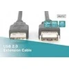 Assmann Electronic ASSMANN USB 2.0 extension cable 3.0m, A M/AF, juodas, AK-300202-030-S