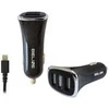Beline automobilinis įkroviklis 3xUSB + lightning 4A juodos spalvos iPhone 5/6/7/8/X/Xs/Xr
