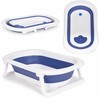 Ecotoys Mėlyna Kūdikių vonelė Sulankstoma turistinė vonia su mėlynu nutekėjimu