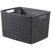 Daiktadėžė CURVER JUTE, 20 l, pilka, 36×28×23 cm