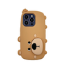 3Dcase DĖKLAS CASE 3D BEAR WITH STAND IPHONE 14