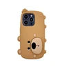 3Dcase DĖKLAS DĖKLAS 3D MEŠKUČIO DĖKLAS SU STOVĖJU IPHONE 14 PRO