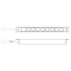 DIGITUS 19" ant stovo montuojama maitinimo juosta: 16A, 4000W, 250VAC 50/60Hz 8x Schuko lizdas, 2 m laidas, IEC C20 kištukas, DN-95428