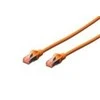 Oranžinis DIGITUS SFTP LAN cable, patch 6 cat, 0.25m, oranžinis, 2xRJ45, DK-1644-0025/OR