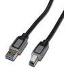DIGITUS USB 3.0 connection cable, USB A - USB B, 1.0m, CU, AWG 28, 2x shielded, M/M, UL, juodas/pilka, DK-112300