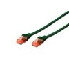 DIGITUS UTP LAN cable, patch 6 cat, 2.0m, žalias, 2xRJ45, DK-1614-020/G