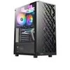 GAMING dėklas AZZA Spectra 280B, su 1xARGB ventiliatoriumi, šoninis langas iš grūdinto stiklo, Be maitinimo šaltinio (apačioje), CSAZ-280B