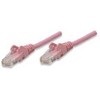 INTELLINET UTP LAN cable, patch, 0.5m, pink, 2xRJ45, 453059