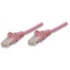 INTELLINET UTP LAN cable, patch, 2.0m, pink, 2xRJ45, 453080