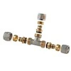 Tdm_Brass Išardomasis užveržiamas trišakis 1445, 20 x 20 x 16 mm