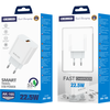 Sieninis įkroviklis 22,5W QC3.0 USB Jellico AK165 baltos spalvos