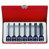 KING TONY 1/2 "TORX IMPACT SOCETS 7 vnt. LONG T25 - T60, KASETĖ
