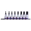 KING TONY SET 3/8 "HEX SOCETS 8 vnt. H3 - H12, CHROME, ANT bėgelio