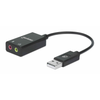 Intracom MANHATTAN USB-A Garso Adapteris USB-A Vyriškas iki 3,5 mm mikrofono įvesties ir garso išvesties moterys Juodas