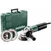 METABO.KAMPINIS ŠLIMUOTUVAS 125 /WQ 1100-125 CASE + 2 DEIMANTINIAI AŠMENYS