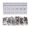 SILVER NITONAKRĘTKI ALUMINIOWE M3-M10 150szt. MIX /Sidabrinis