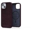 Dėklas Njord Salmon Leather MagSafe dėkliukas Apple iPhone 15 Pro max, rūdys