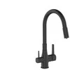 Invena Plautuvės maišytuvas, BZ-02-F04-V, su vandes filtru, juodas