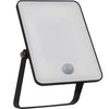 Ledvance 20W LED prožektorius ESSENTIALS, juodas, 4000K, su judesio davikliu