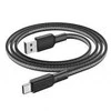 PTC HOCO Cable USB A Male to Type-C Male, 3A, Jeager, Juodai/ baltas, 1.0m, X69,