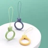 Hurtel SILICONE PHONE LANYARD RING BEAR DARK Žalias