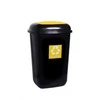 Šiukšliadėžė Plafor, 12 l, juoda/geltona