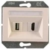 USB ir HDMI lizdas Vilma XP500, baltos spalvos