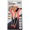 Silver VIELINIAI ŠEPEČIAI 3 vnt. SIDABRAS