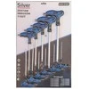 SILVER WKRĘTAKI 11szt. TYP T HEX 2-10mm/Sidabrinis
