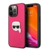 Dėklas KLHCP13LPKMP Karl Lagerfeld PU Leather Karl Head Case for iPhone 13 Pro Rožinė (Rožinė)