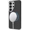 Dėklas Just Must JM PLATINUM CARBON with magsafe for Galaxy S26 Ultra Juodas