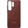 Dėklas KS948SR Carbon Magnet Case Samsung Galaxy S26 Ultra, Coral Raudona