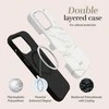 Dėklas MIO Baltas Marble Magsafe Case Compatible Ring Holder
