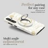 Dėklas MIO Baltas Roses Magsafe Case Compatible Ring Holder