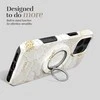 Dėklas MIO Baltas Roses Magsafe Case Compatible Ring Holder