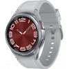 Išmanusis laikrodis Samsung Galaxy Watch 6 Classic LTE, 43 mm, Sidabrinės spalvos korpusas su pilkos spalvos dirželiu