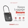 KEYSMART išmanioji spyna; TSA patvirtinta „Find My Lock“, Juodas