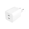„Mophie Essentials“ maitinimo adapteris, dvigubas USB-C, PD, 50 W, ES, Baltas