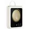 PF731TUE Silikoninis dėklas with Ring for Samsung Galaxy Flip 5, Kreminis (Kreminis)