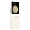 PF731TUE Silikoninis dėklas with Ring for Samsung Galaxy Flip 5, Kreminis (Kreminis)
