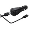 Samsung automibilinis įkroviklis microUSB 2A. (Juodas)