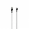 SEEK TOTI USB A to Lightning, 2m Braided Cable 2A (non-MFI), Juodas