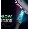 STATIK HexCharge Cable; Juodas