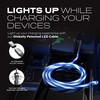 STATIK PowerPivot Pro, šviečiantis LED laidas, USB-C į USB-C, 1m, Juodas